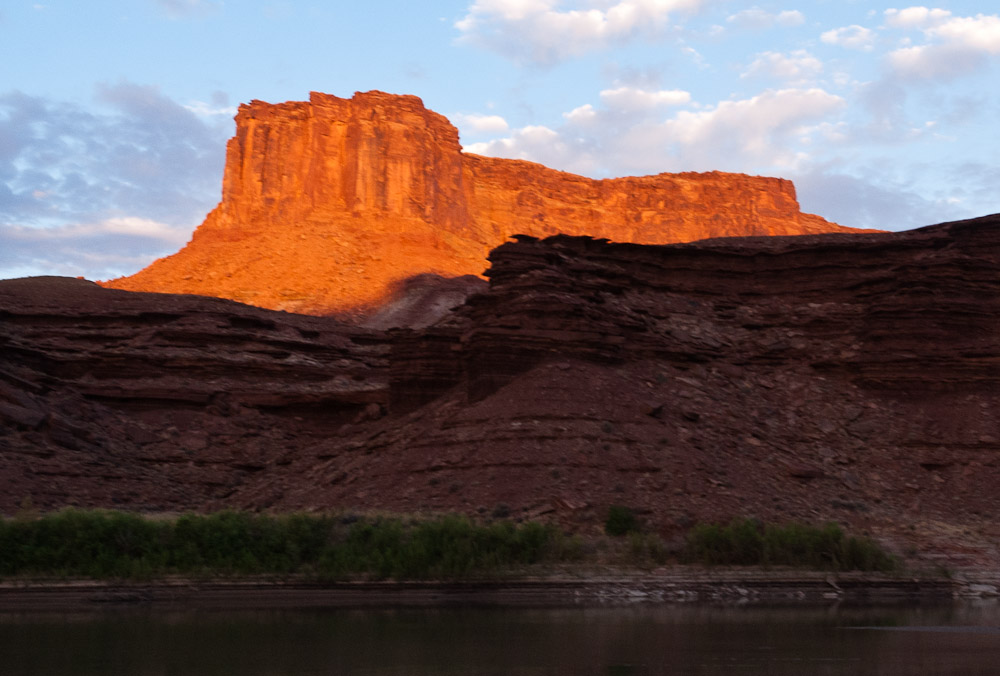 Sunrise from the campsite at Potato Bottom